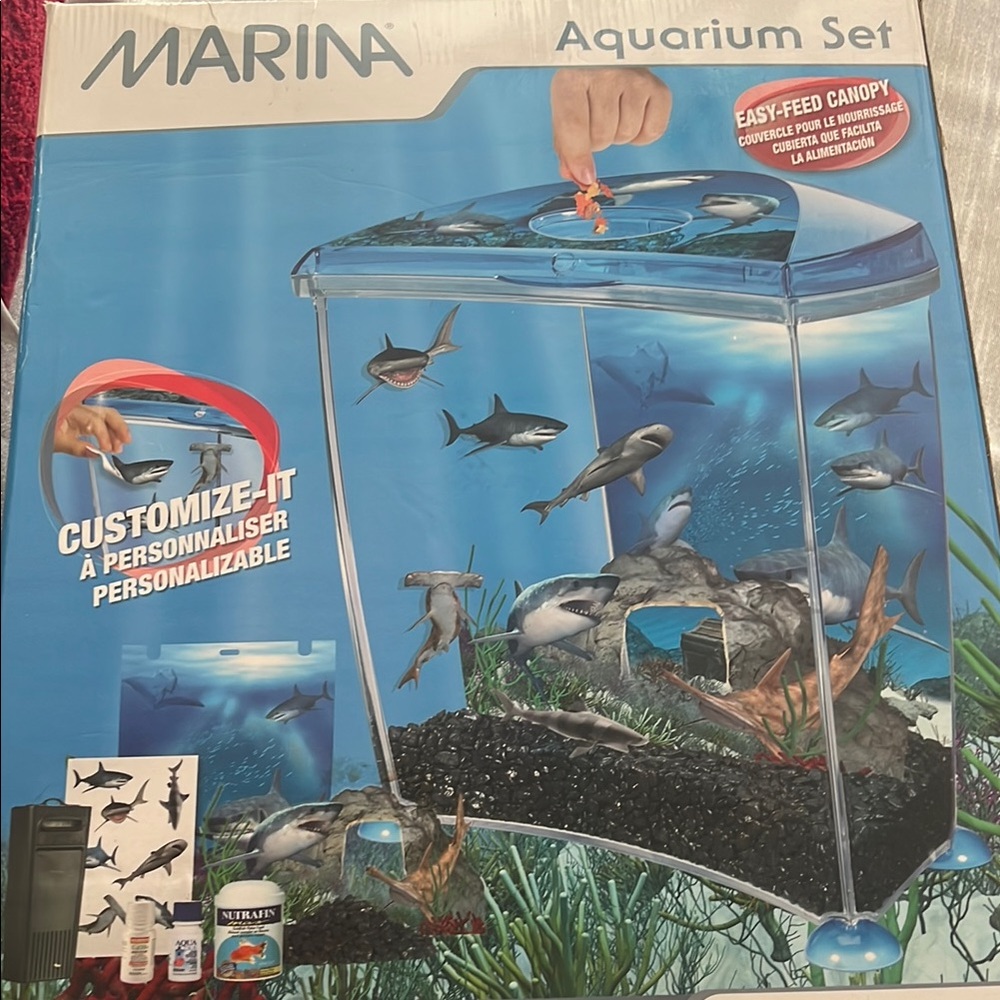 New im Box Marina Blue Aquarium Set